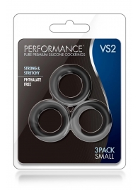 Набор из 3 черных эрекционных колец Black Small Penis Rings - Blush Novelties - в Коврове купить с доставкой