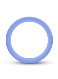 Голубое люминесцентное кольцо Silicone Glo Cock Ring - Blush Novelties - в Коврове купить с доставкой