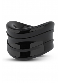 Черное эрекционное кольцо на мошонку Beef Ball Stretcher Snug - Blush Novelties - в Коврове купить с доставкой