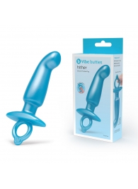 Голубая анальная пробка для массажа простаты Hither Silicone Prostate Plug - 14,3 см. - b-Vibe - в Коврове купить с доставкой