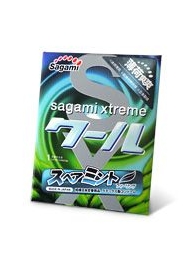 Презерватив Sagami Xtreme Mint с ароматом мяты - 1 шт. - Sagami - купить с доставкой в Коврове