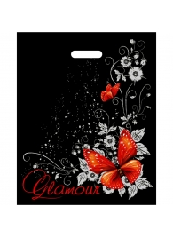 Черный пакет Glamour с вырубной ручкой (38х47 см) - Сима-Ленд - купить с доставкой в Коврове