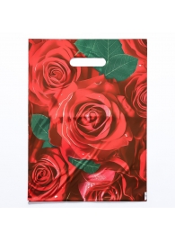 Пакет с цветочным принтом и вырубной ручкой (30х40 см) - Сима-Ленд - купить с доставкой в Коврове