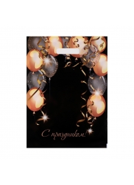 Пакет с вырубной ручкой и принтом в виде шариков (30х40 см) - Сима-Ленд - купить с доставкой в Коврове