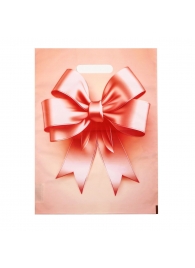 Пакет с принтом в виде банта с вырубной ручкой (30х40 см) - Сима-Ленд - купить с доставкой в Коврове