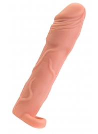 Телесная удлиняющая насадка с подхватом - 19 см. - ToyFa - в Коврове купить с доставкой