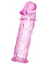 Розовая насадка фаллической формы - 12,5 см. - A-toys - в Коврове купить с доставкой