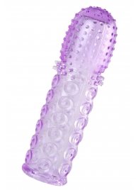 Фиолетовая рельефная насадка на пенис - 13,5 см. - A-toys - в Коврове купить с доставкой