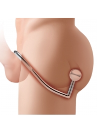 Кольцо на пенис с анальным стимулятором Stainless Steel Anal Hook   Cock Ring - BlueLine - в Коврове купить с доставкой