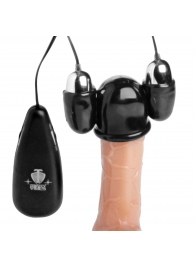 Черная стимулирующая насадка для головки полового члена Multi Speed Vibrating Penis Head Teaser - XR Brands - в Коврове купить с доставкой