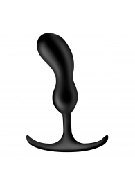 Черный массажер простаты с утяжелителями Premium Silicone Weighted Prostate Plug Medium - 16,3 см. - XR Brands - в Коврове купить с доставкой