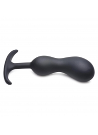 Черный массажер простаты с утяжелителями Premium Silicone Weighted Prostate Plug Large - 18,8 см. - XR Brands - в Коврове купить с доставкой