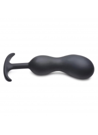 Черный массажер простаты с утяжелителями Premium Silicone Weighted Prostate Plug XL - 20,8 см. - XR Brands - в Коврове купить с доставкой