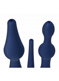 Набор из 3 универсальных насадок для анального душа Universal 3 Piece Silicone Enema Attachment Set - XR Brands - купить с доставкой в Коврове