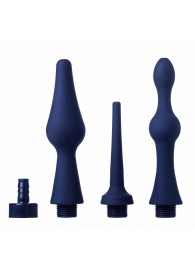 Набор из 3 универсальных насадок для анального душа Universal 3 Piece Silicone Enema Attachment Set - XR Brands - купить с доставкой в Коврове