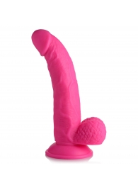 Розовый фаллоимитатор на присоске 7.5  Dildo with Balls - 21,5 см. - XR Brands