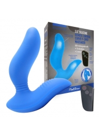 Синий вибромассажер простаты 3,5’’ Remote Control Curve P-spot Massager - 12 см. - Erokay - в Коврове купить с доставкой