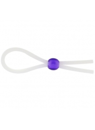 Прозрачное лассо с фиолетовой бусиной SILICONE COCK RING WITH BEAD LAVENDER - NMC - в Коврове купить с доставкой