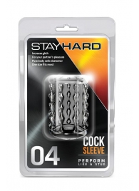 Прозрачная насадка с бороздками STAY HARD COCK SLEEVE 04 CLEAR - Blush Novelties - в Коврове купить с доставкой