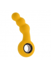 Желтая анальная вибропробка Bumble - 14,9 см. - Gender X
