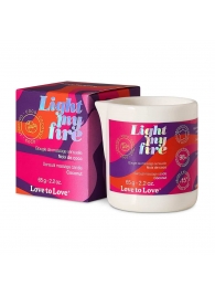 Массажная свеча Light My Fire Coconut с ароматом кокоса - 65 гр. - Love to Love - купить с доставкой в Коврове