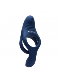 Синее эрекционное виброкольцо с двойным подхватом мошонки Ring Around The Rosy - Zero Tolerance - в Коврове купить с доставкой