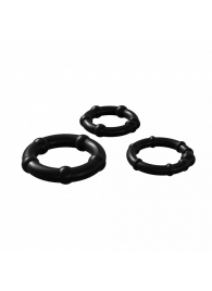 Набор из 3 черных эрекционных колец Babooom Ring Set - Adrien Lastic - в Коврове купить с доставкой