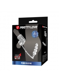 Прозрачная насадка на пенис и мошонку с анальным стимулятором Rilley - Baile - в Коврове купить с доставкой