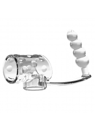 Прозрачная насадка на пенис и мошонку с анальным стимулятором Rilley - Baile - в Коврове купить с доставкой