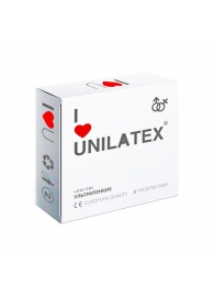 Ультратонкие презервативы Unilatex Ultra Thin - 3 шт. - Unilatex - купить с доставкой в Коврове