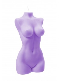 Фиолетовая интерьерная свеча в форме женского торса - 850 гр. - Pecado - купить с доставкой в Коврове