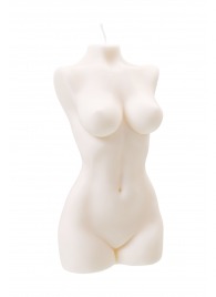 Белая интерьерная свеча в форме женского торса - 850 гр. - Pecado - купить с доставкой в Коврове