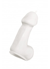 Белая свеча в форме пениса - 47 гр. - Pecado - купить с доставкой в Коврове