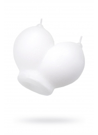 Белая сувенирная свеча «Сиськи» - Pecado - купить с доставкой в Коврове