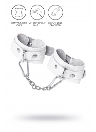 Белые узкие наручники-браслеты со скруглёнными углами - Pecado - купить с доставкой в Коврове