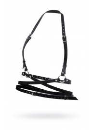 Черная кожаная портупея «Осанка» - Pecado - купить с доставкой в Коврове