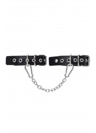 Черные оковы из одного ремешка с люверсами - Pecado - купить с доставкой в Коврове