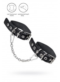 Черные оковы из одного ремешка с люверсами - Pecado - купить с доставкой в Коврове