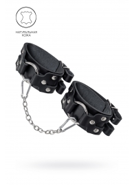 Черные кожаные оковы с двумя ремешками - Pecado - купить с доставкой в Коврове