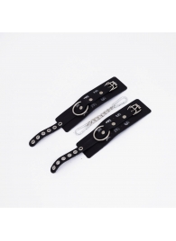 Черные кожаные наручники Sex - Crazy Handmade - купить с доставкой в Коврове