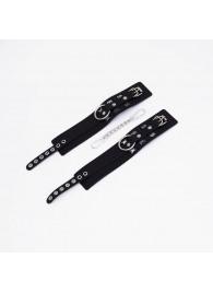 Черные кожаные оковы Sex - Crazy Handmade - купить с доставкой в Коврове