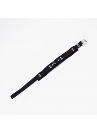 Черный ошейник из высококачественной натуральной кожи - Crazy Handmade - купить с доставкой в Коврове