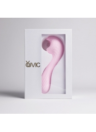 Розовый вибромассажёр с деликатными токами - Youvic - купить с доставкой в Коврове