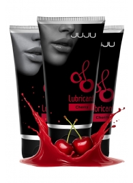 Набор из 3 съедобных лубрикантов JUJU со вкусом вишни - JuJu - купить с доставкой в Коврове