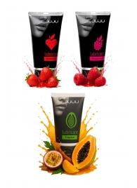Набор из 3 съедобных лубрикантов JUJU (клубника, малина, тропические фрукты) - JuJu - купить с доставкой в Коврове