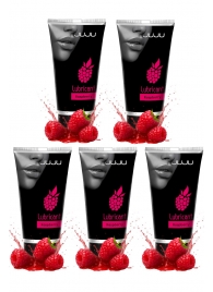Набор из 5 съедобных лубрикантов JUJU со вкусом малины - JuJu - купить с доставкой в Коврове