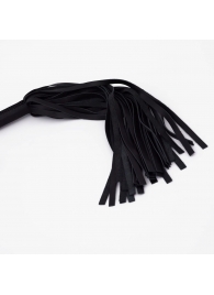 Черный кожаный флоггер - 45 см. - Crazy Handmade - купить с доставкой в Коврове