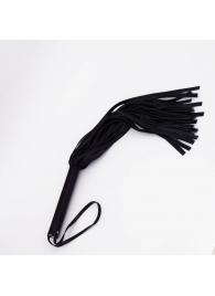 Черный кожаный флоггер - 45 см. - Crazy Handmade - купить с доставкой в Коврове