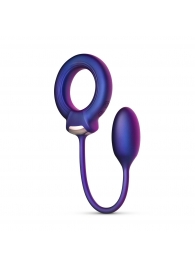 Фиолетовое эрекционное виброкольцо с анальным шариком Eclipse - ONE DC B.V. - в Коврове купить с доставкой