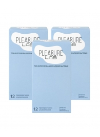 Набор из 3 упаковок ультратонких презервативов Pleasure Lab (по 12 шт.) - Pleasure Lab - купить с доставкой в Коврове